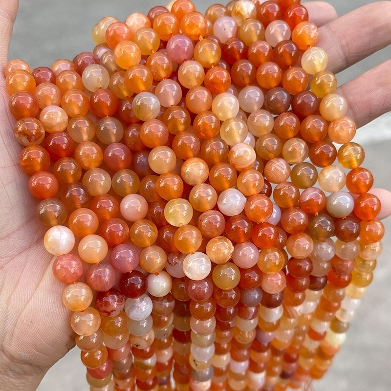 Natural red Persian Gulf agate loose beads suitable for DIY