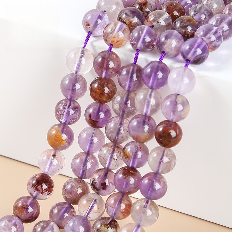 Natural purple ghost crystal loose beads suitable for DIY