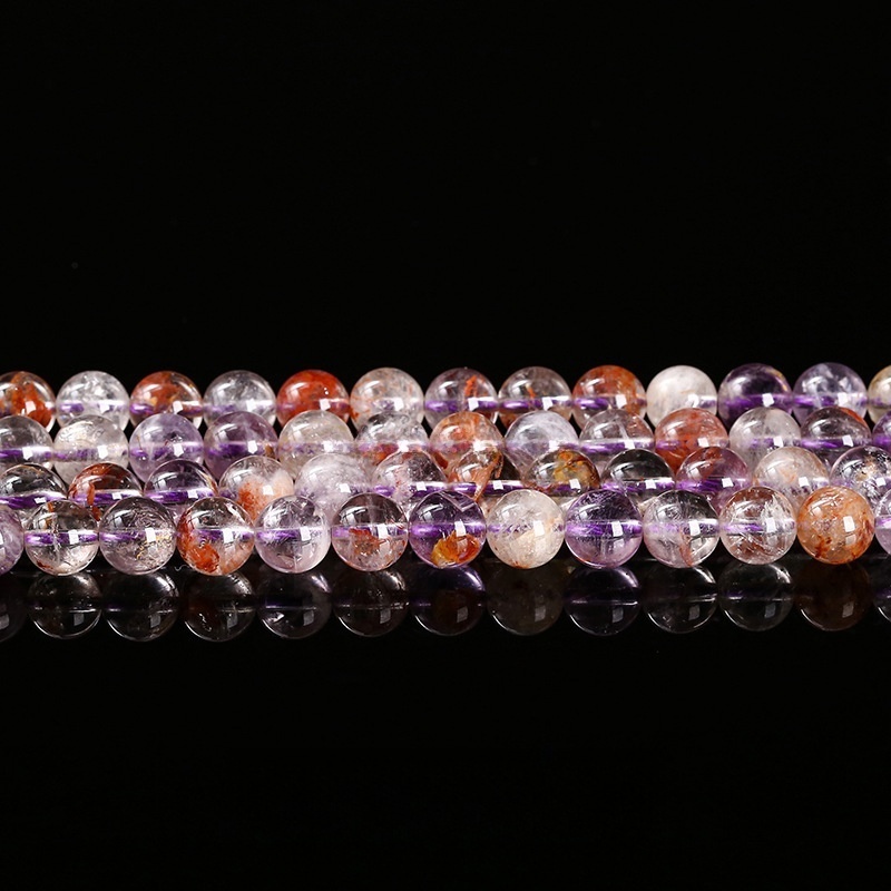 Natural purple ghost crystal loose beads suitable for DIY