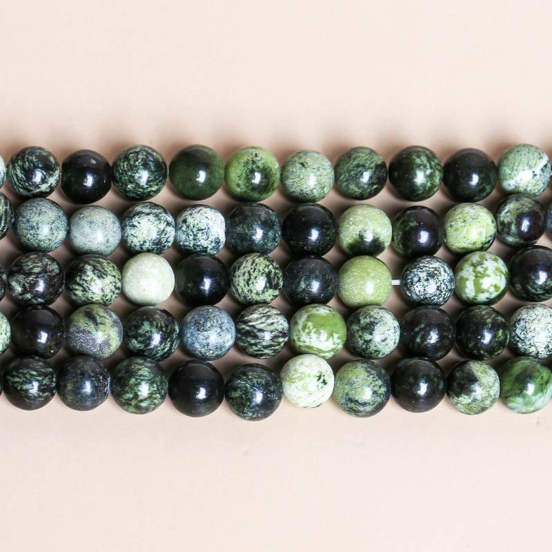 Natural grass green loose beads suitable for DIY