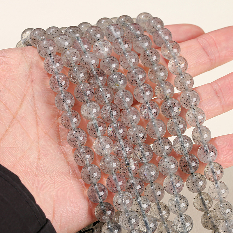 Natural black strawberry crystal beads suitable for DIY