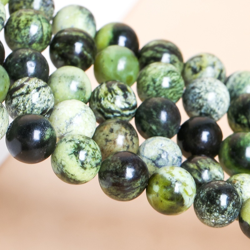 Natural grass green loose beads suitable for DIY