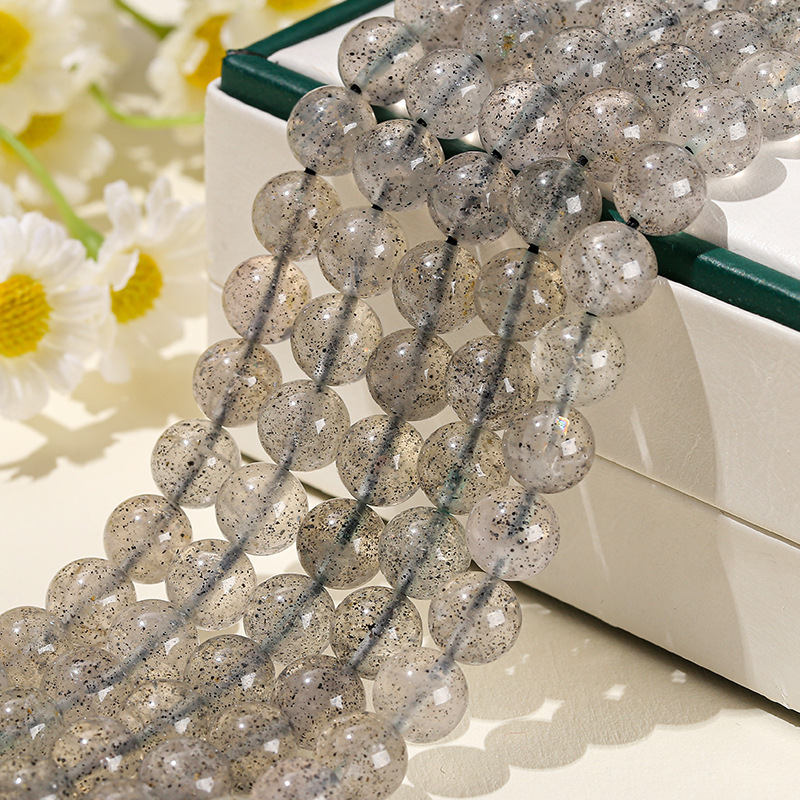 Natural black strawberry crystal beads suitable for DIY