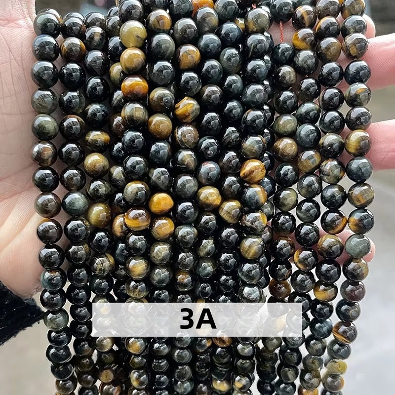Natural blue tiger eye stone loose beads suitable for DIY