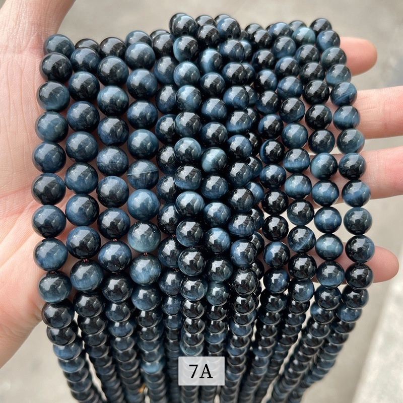 Natural blue tiger eye stone loose beads suitable for DIY