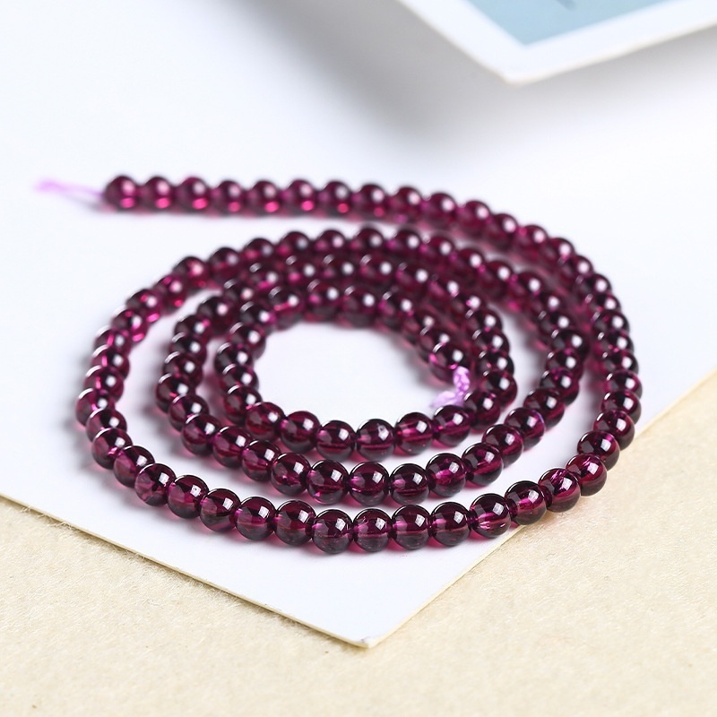 Natural purple garnet loose beads suitable for DIY