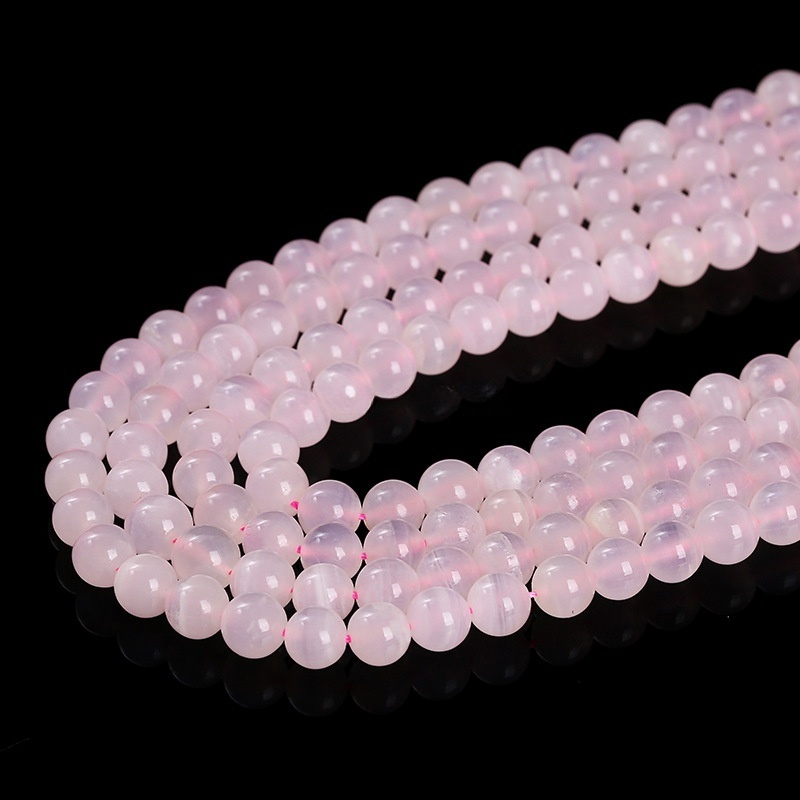 Natural pink calcite loose beads suitable for DIY