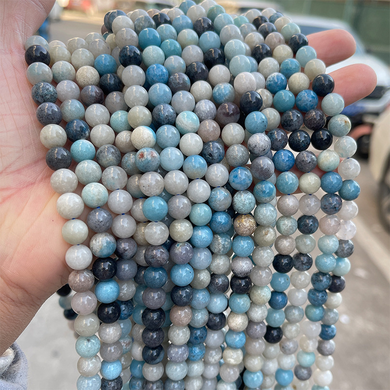 Natural stone aluminum hydroxyphosphate loose beads suitable for DIY