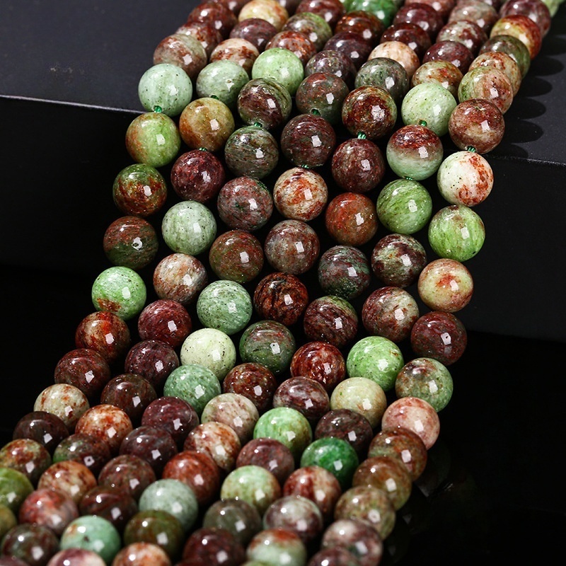 Natural green colored stone beads suitable for DIY