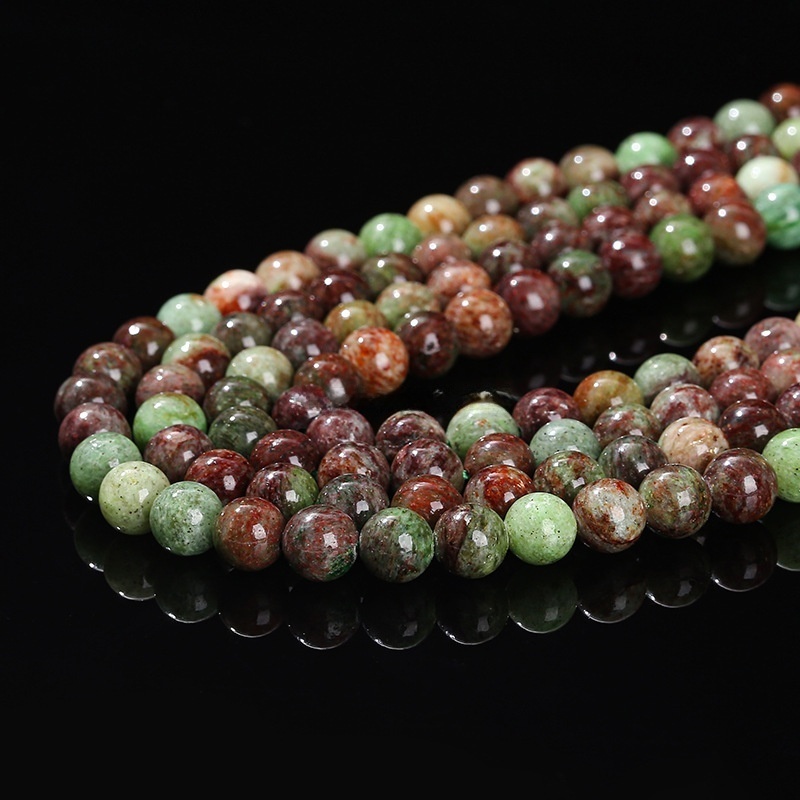 Natural green colored stone beads suitable for DIY
