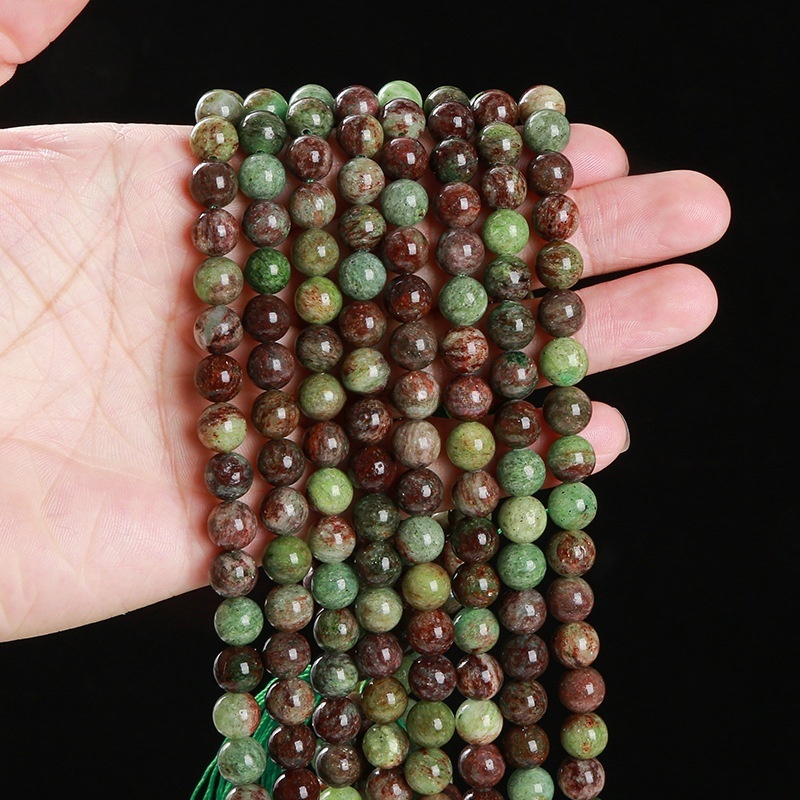 Natural green colored stone beads suitable for DIY