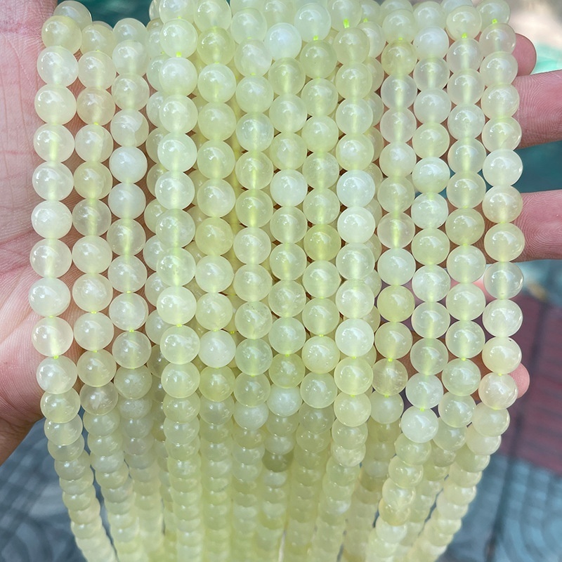 Natural new mountain jade round beads loose beads suitable for DIY