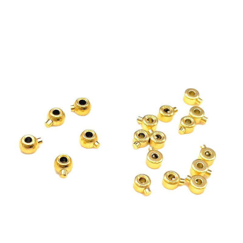 Vacuum 18K gold stainless steel positioning card wire buckle tail buckle DIY pearl accessories