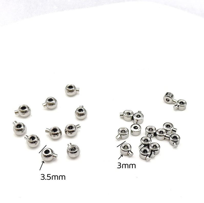 Vacuum 18K gold stainless steel positioning card wire buckle tail buckle DIY pearl accessories