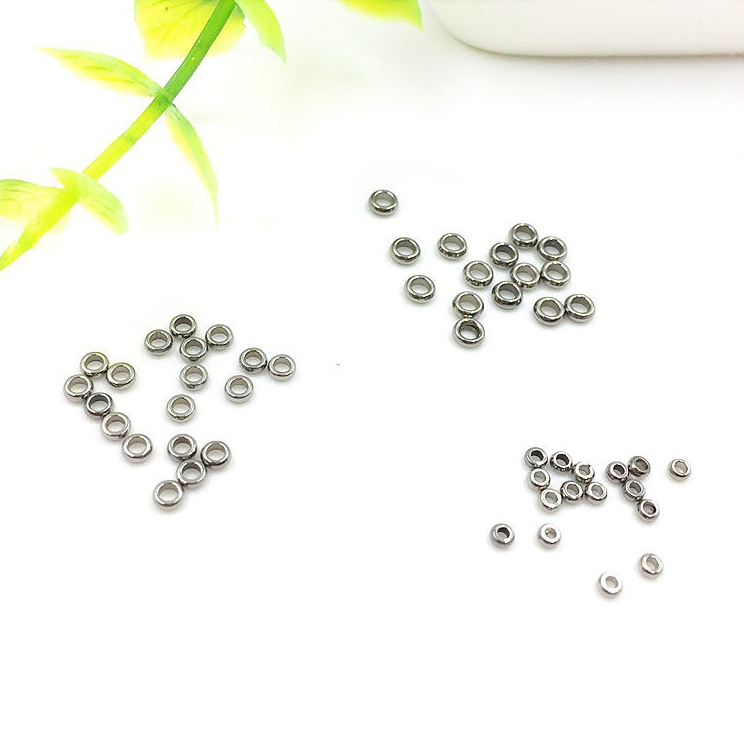 100 Pieces/Bag-Stainless steel positioning beads can be clamped flat positioning beads 18K gold DIY jewelry accessories