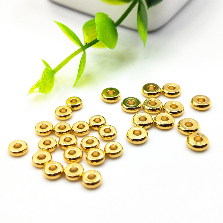 Stainless steel tire beads accessories vacuum plating wheel beads spacer beads