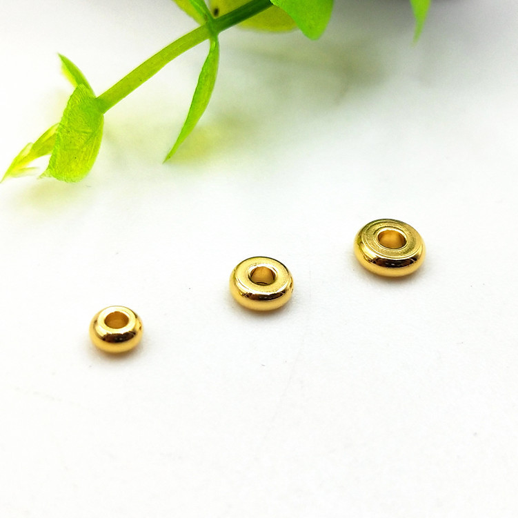 Stainless steel tire beads accessories vacuum plating wheel beads spacer beads