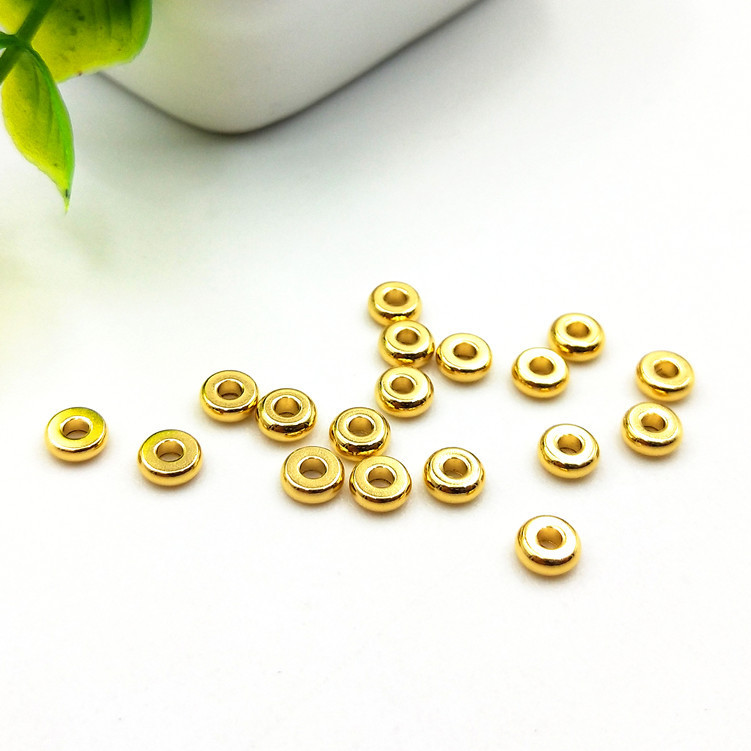Stainless steel tire beads accessories vacuum plating wheel beads spacer beads