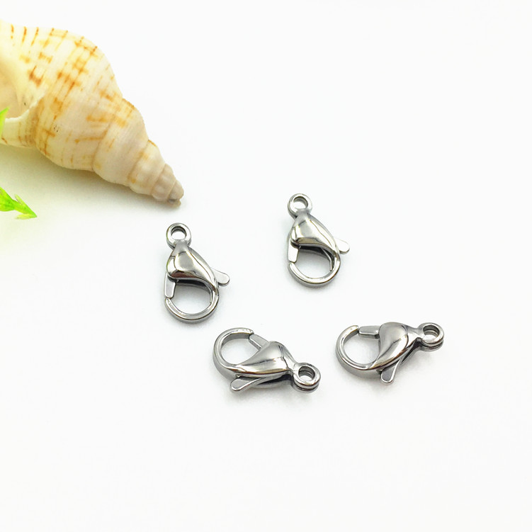 100 Pieces/Bag-Stainless steel lobster clasp bracelet necklace clasp polished lobster clasp water drop clasp