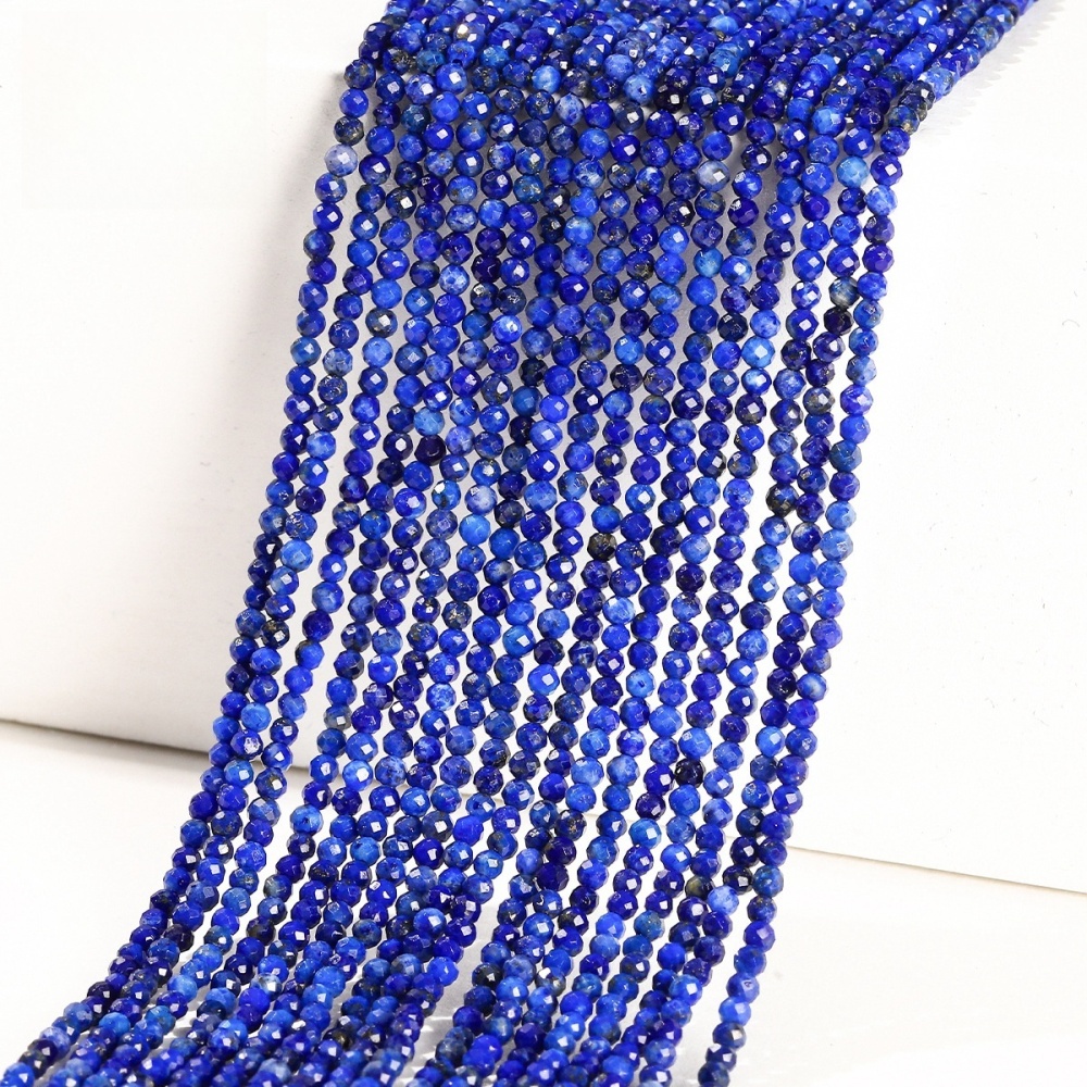 7A cut surface natural lapis lazuli loose beads suitable for DIY