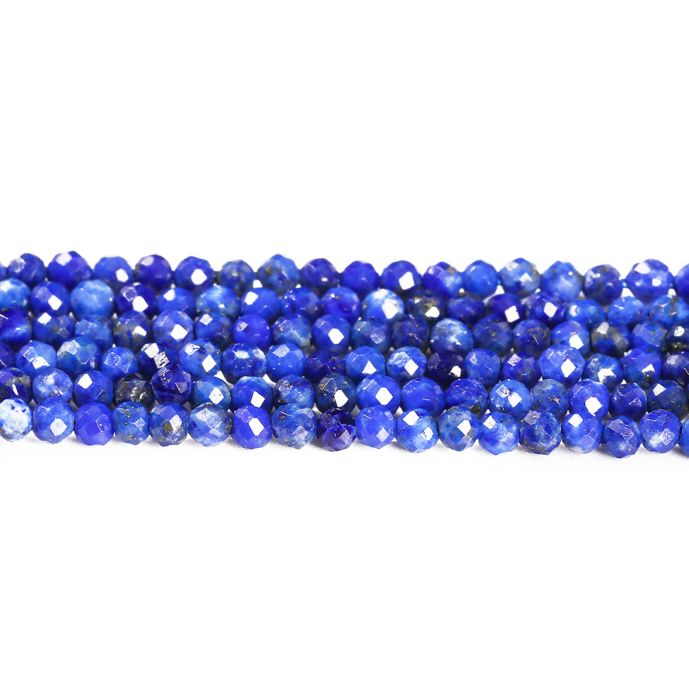 7A cut surface natural lapis lazuli loose beads suitable for DIY