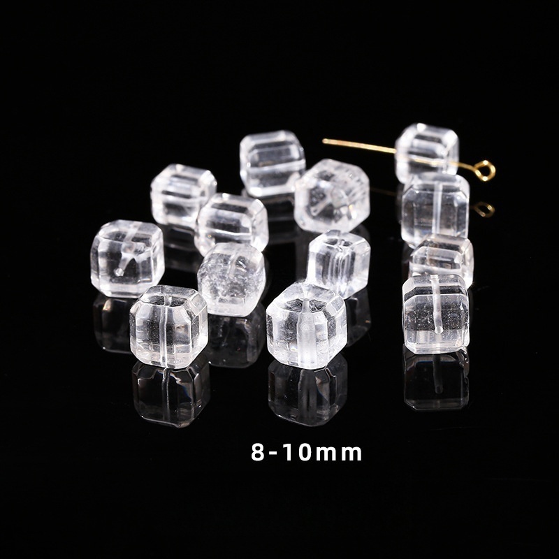 Natural stone crystal sugar cube single loose beads suitable for DIY
