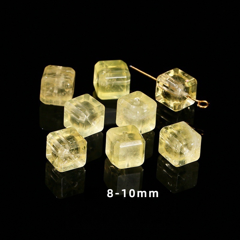 Natural stone crystal sugar cube single loose beads suitable for DIY