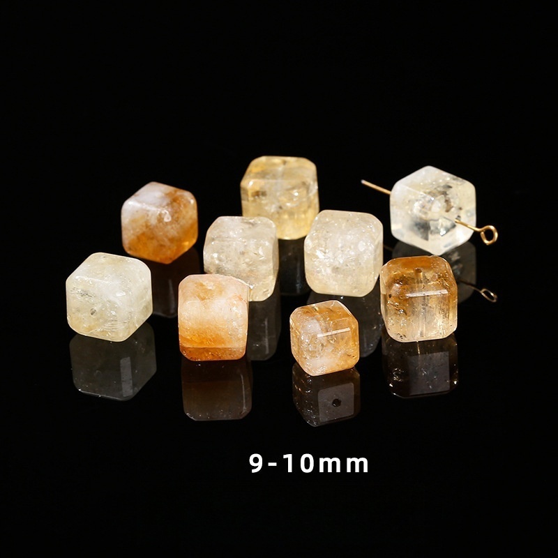 Natural stone crystal sugar cube single loose beads suitable for DIY