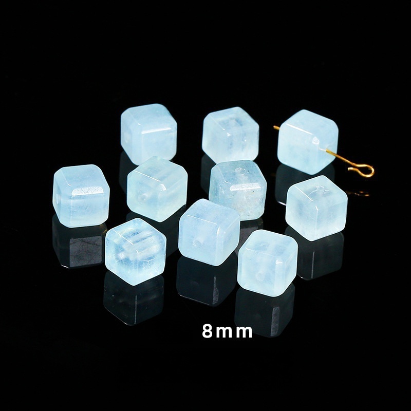 Natural stone crystal sugar cube single loose beads suitable for DIY