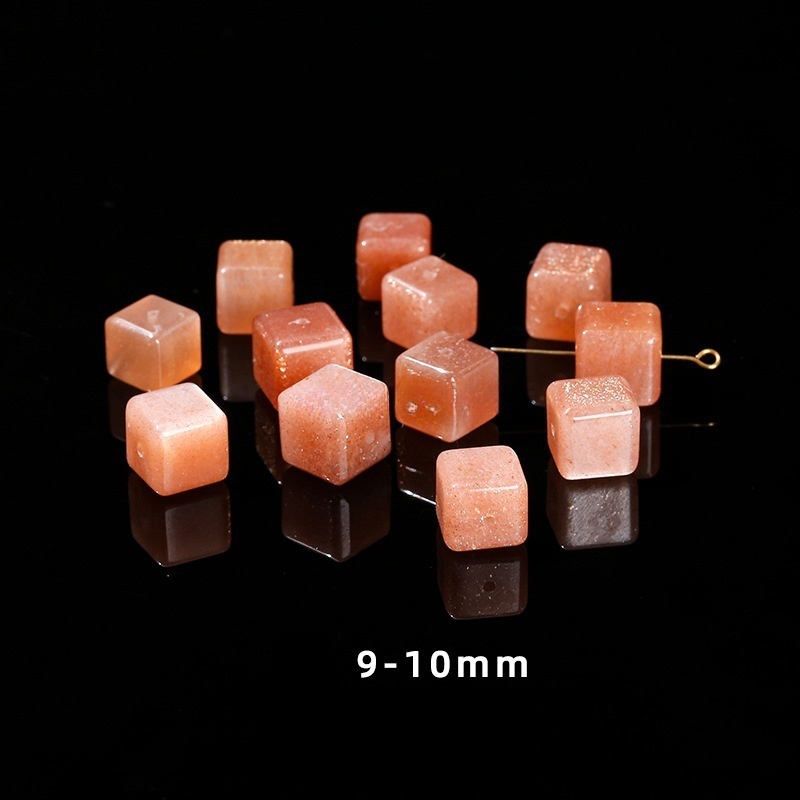 Natural stone crystal sugar cube single loose beads suitable for DIY