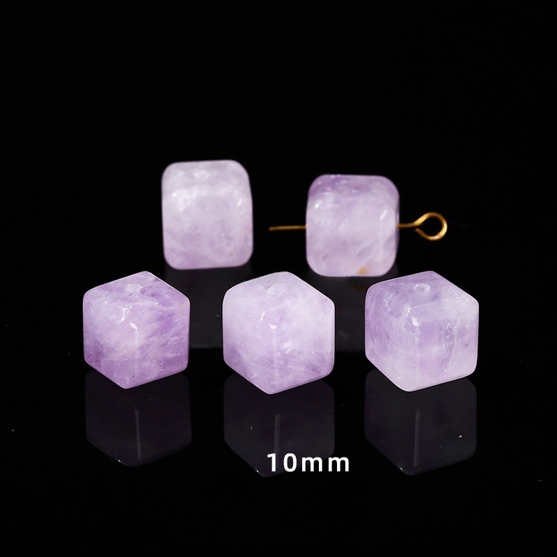 Natural stone crystal sugar cube single loose beads suitable for DIY