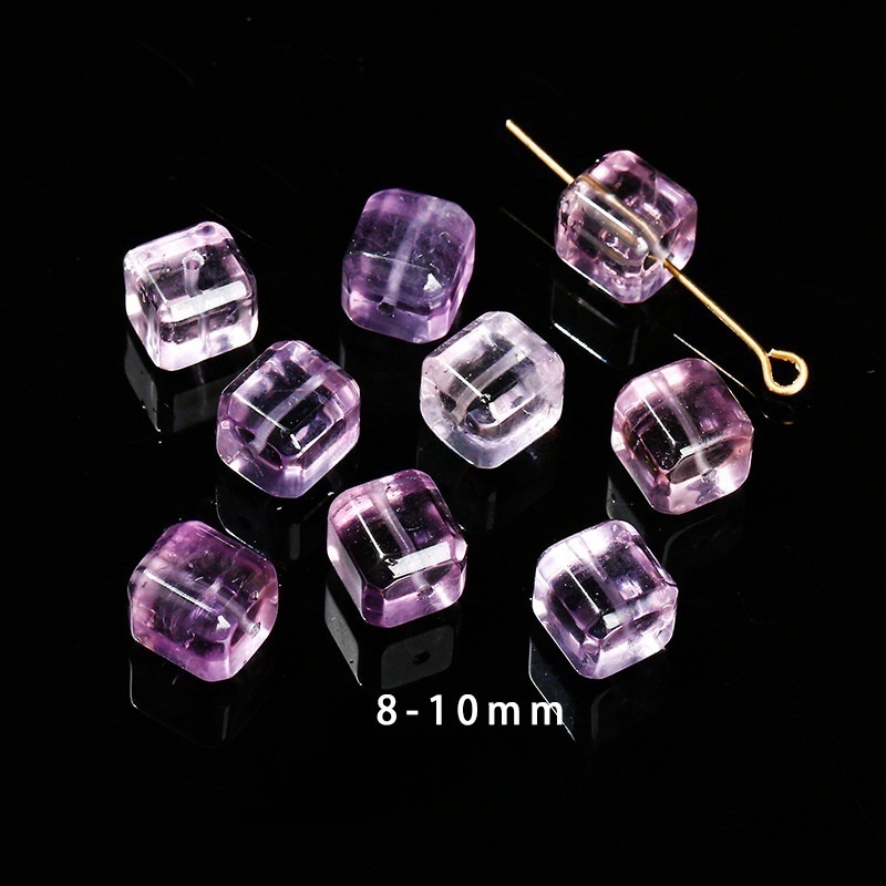 Natural stone crystal sugar cube single loose beads suitable for DIY