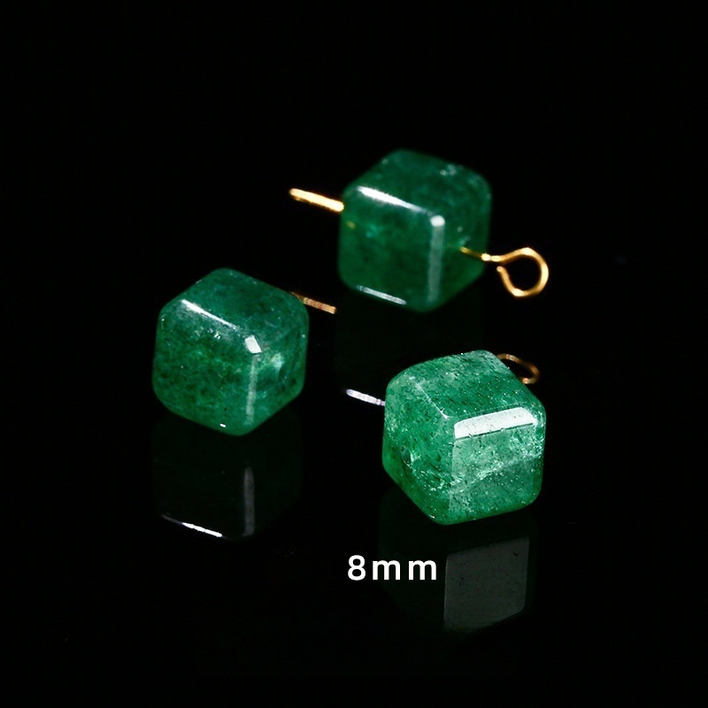 Natural stone crystal sugar cube single loose beads suitable for DIY