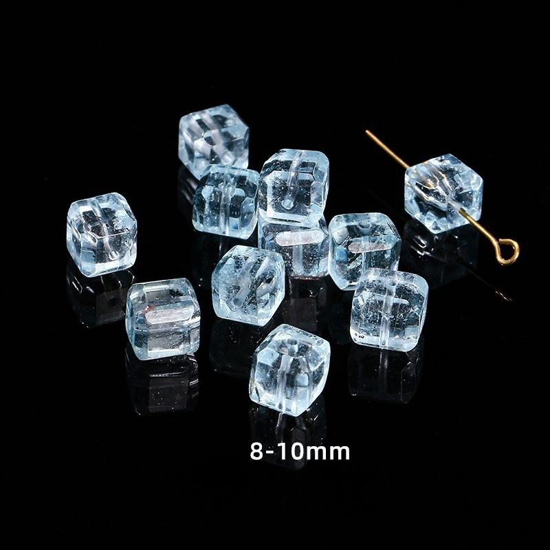 Natural stone crystal sugar cube single loose beads suitable for DIY
