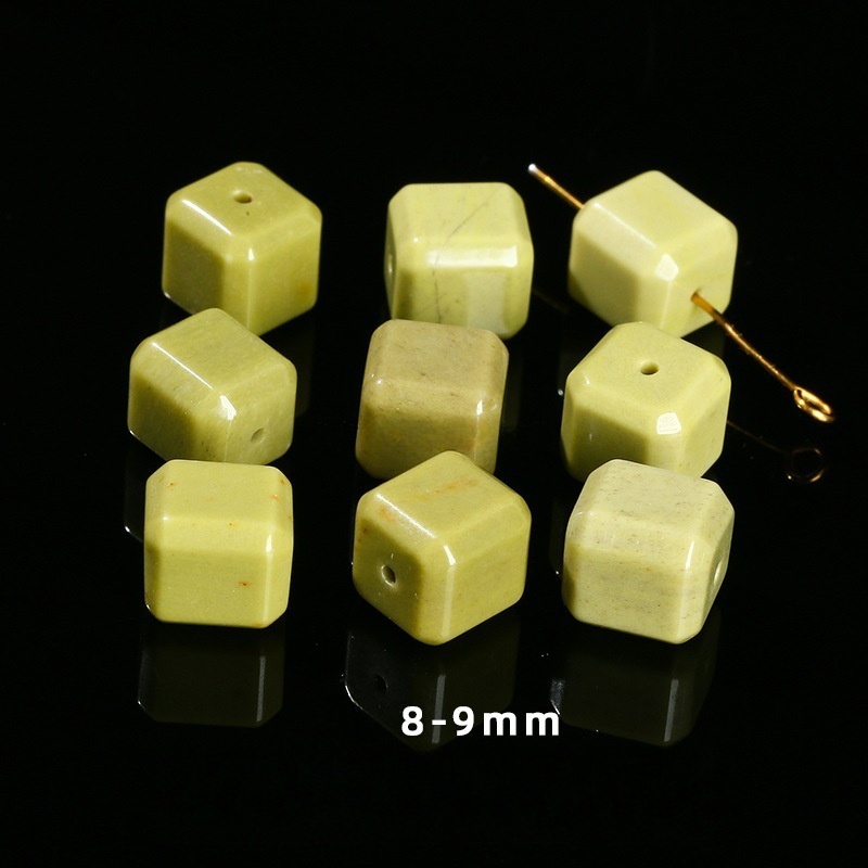 Natural stone crystal sugar cube single loose beads suitable for DIY