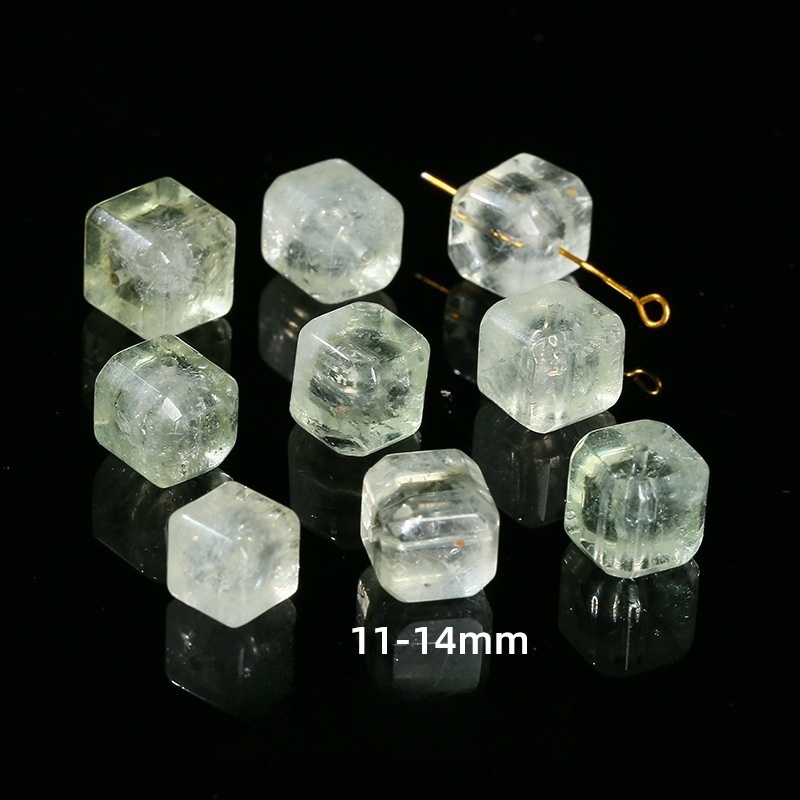 Natural stone crystal sugar cube single loose beads suitable for DIY