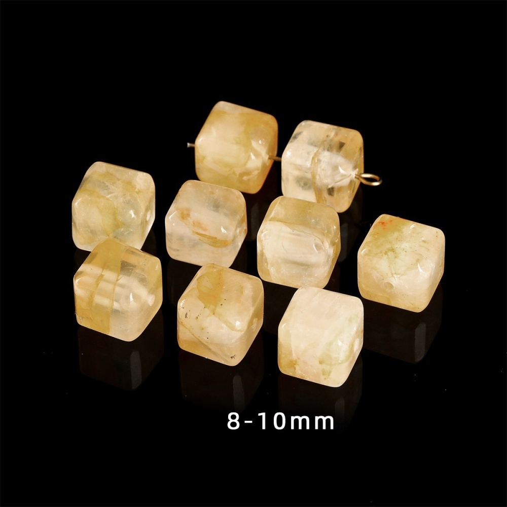 Natural stone crystal sugar cube single loose beads suitable for DIY
