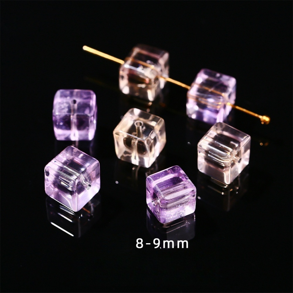 Natural stone crystal sugar cube single loose beads suitable for DIY