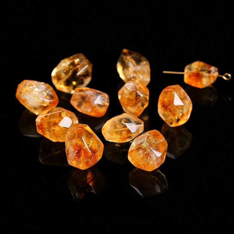 Natural faceted beads irregular rough stones suitable for DIY