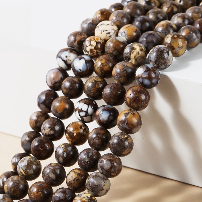 Natural blue amphibole loose beads jewelry accessories diy beads