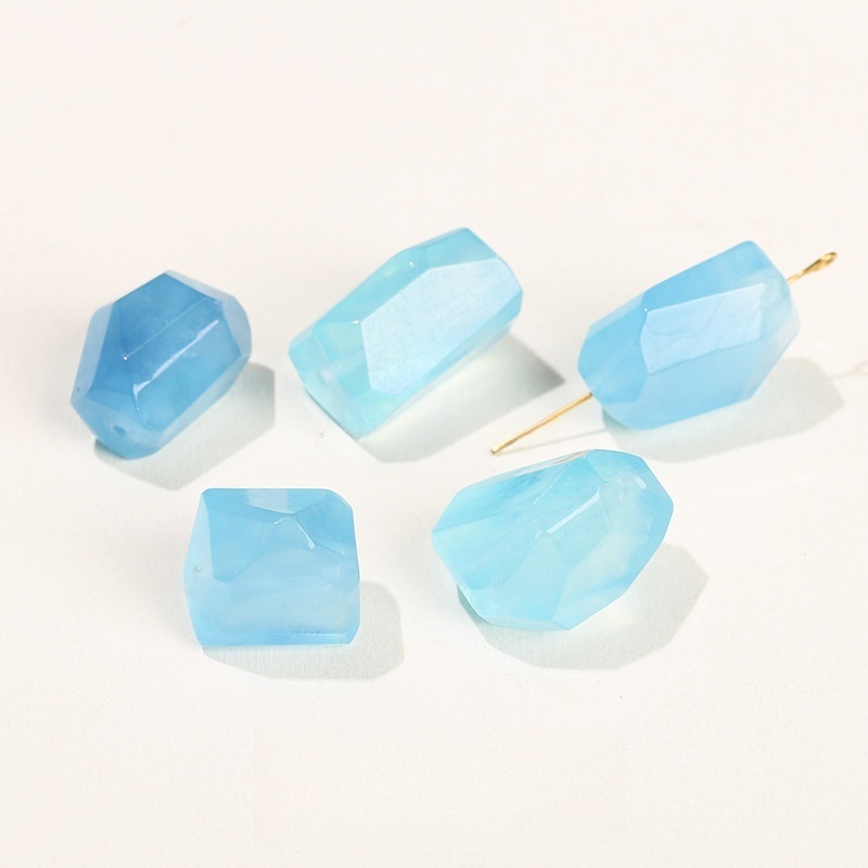 Natural faceted beads irregular rough stones suitable for DIY