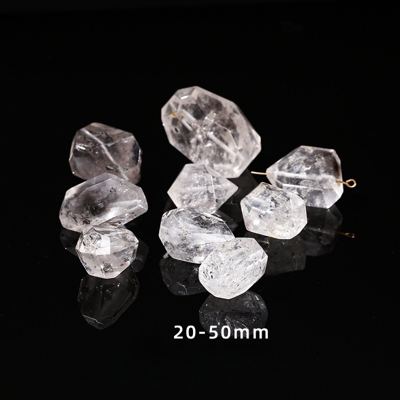 Natural faceted beads irregular rough stones suitable for DIY