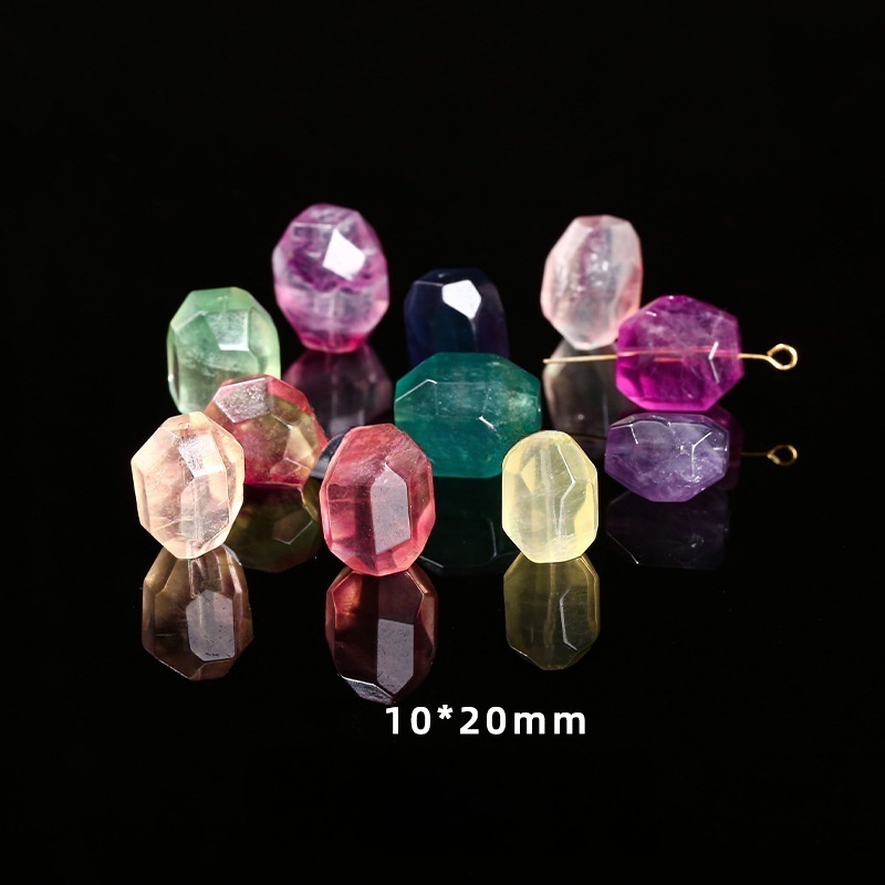 Natural faceted beads irregular rough stones suitable for DIY