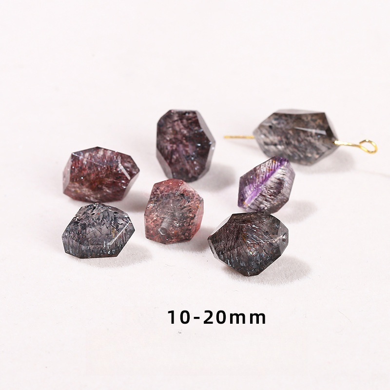Natural crystal faceted beads suitable for DIY