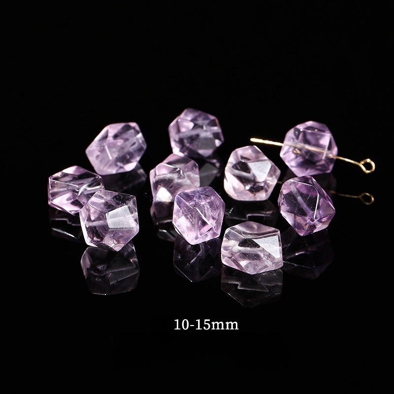 Natural crystal faceted beads suitable for DIY