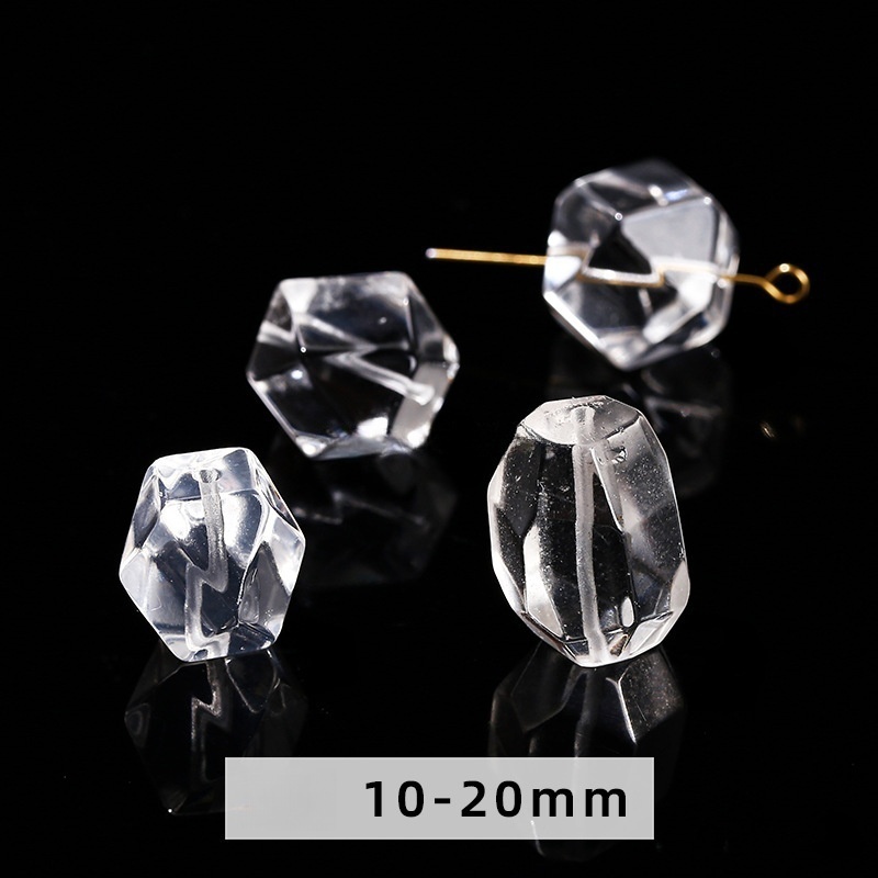 Natural crystal faceted beads suitable for DIY
