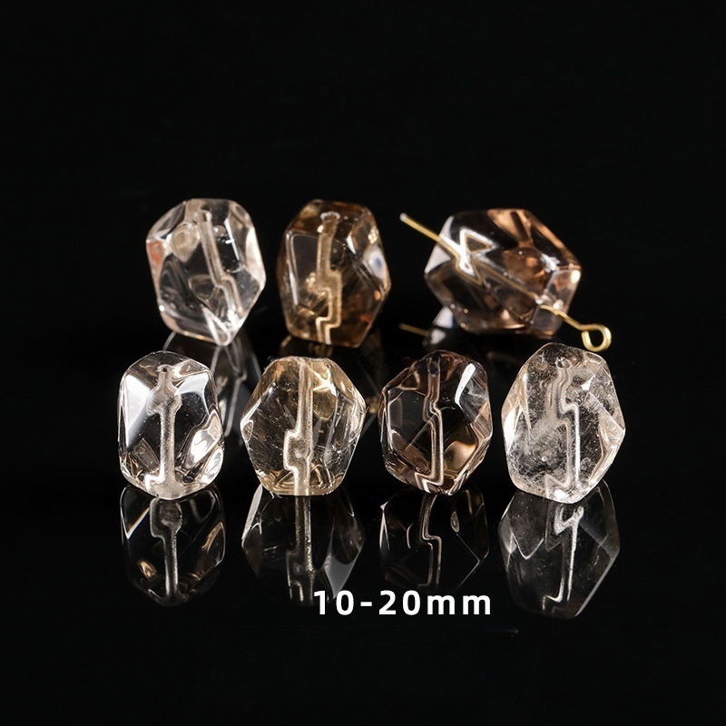 Natural crystal faceted beads suitable for DIY
