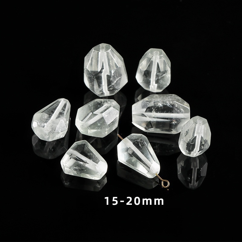 Natural crystal faceted beads suitable for DIY