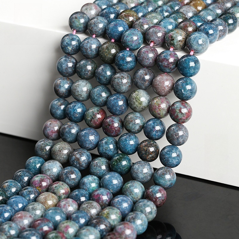 Natural red blue gemstone loose beads suitable for DIY