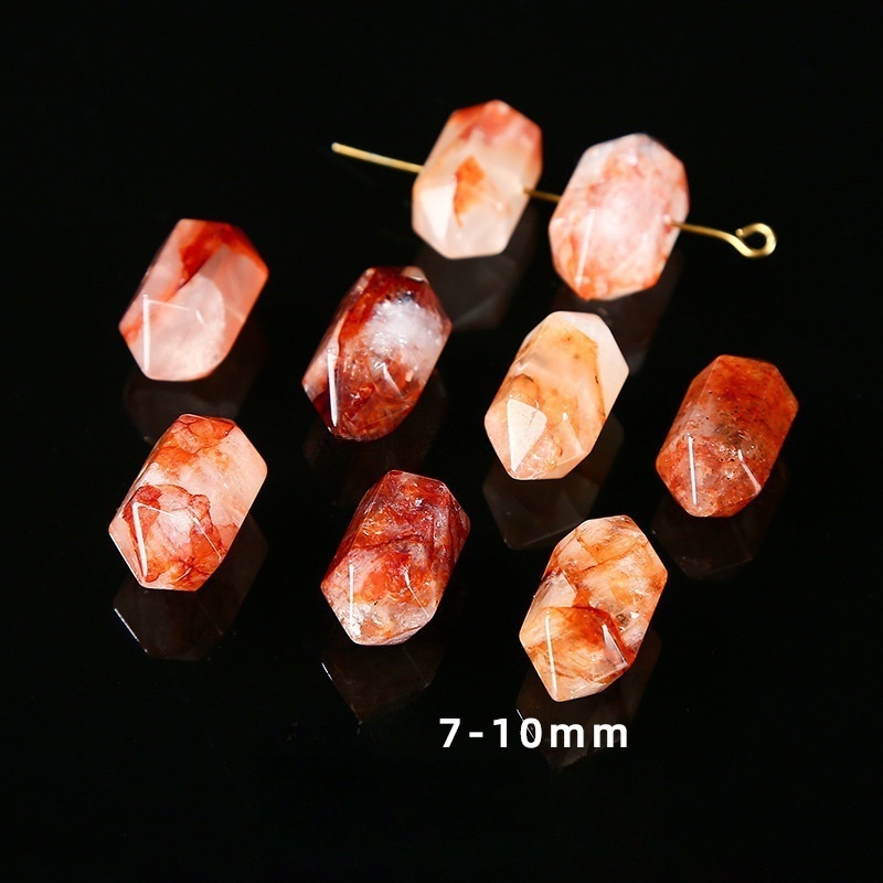 Natural crystal faceted beads suitable for DIY